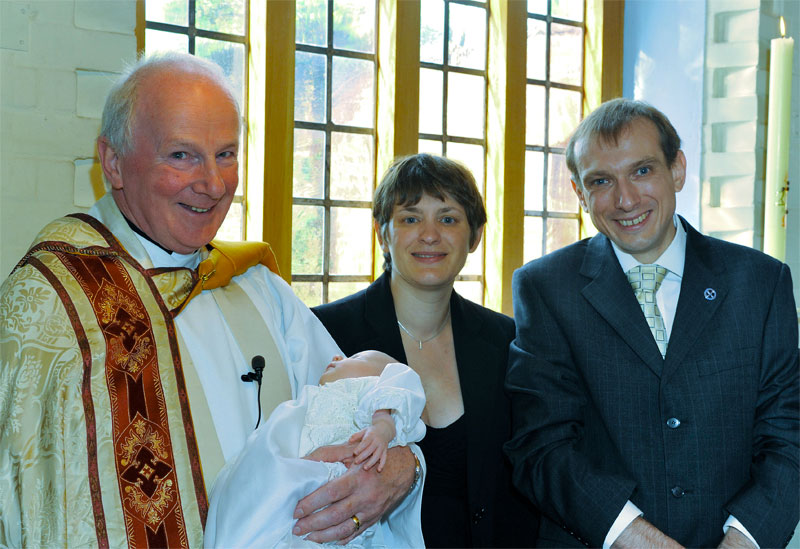 Peter with Lydia at her Baptism